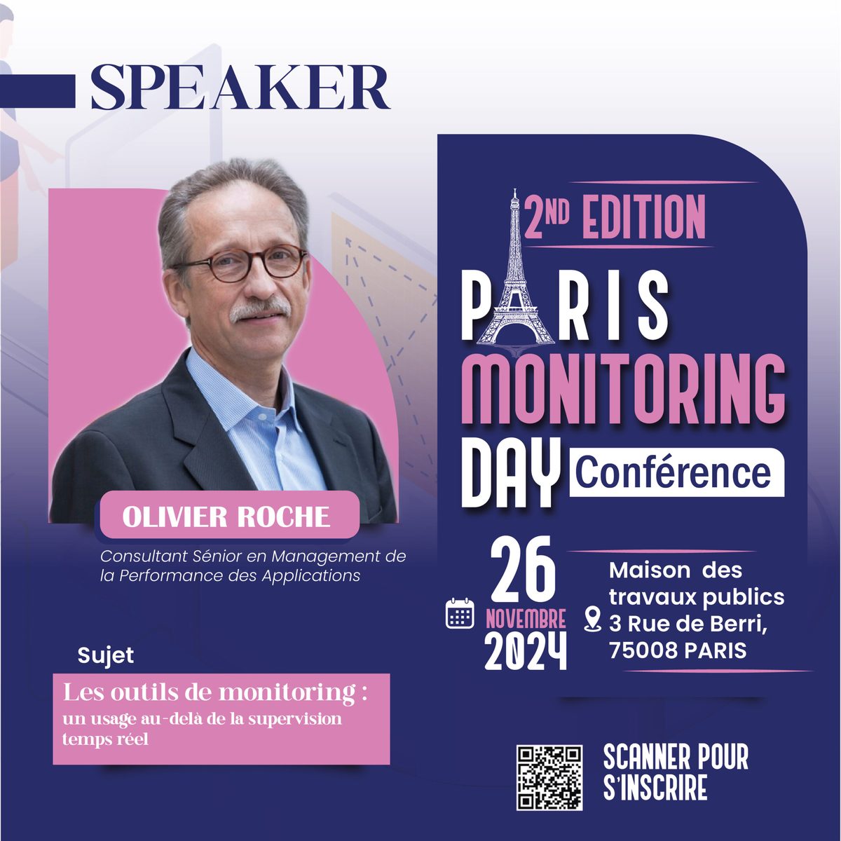 Meet the Speakers of Paris Monitoring Day 2024: Olivier ROCHE, Application Performance Management Expert